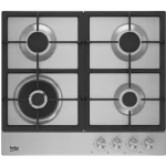 Beko 60 cm Built-In Gas Hob Stainless Steel – HIAW 64225 SX