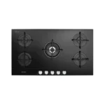 ELBA 90 cm Built-In Gas Hob, 5 Burners, Black – ELIO 95-545 CG
