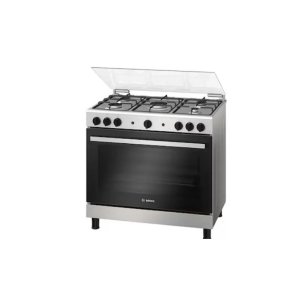 Bosch Gas Cooker, 5 Burners, 90 cm, Stainless Steel - HGV1F8Y52S Berty Center