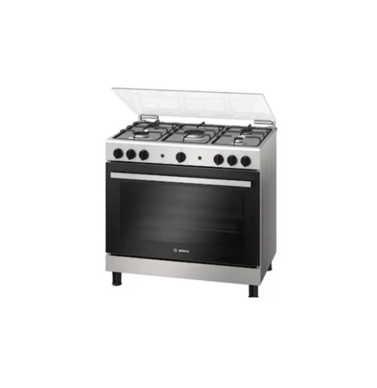 Bosch Gas Cooker, 5 Burners, 90 cm, Stainless Steel - HGV1F8Y52S Berty Center